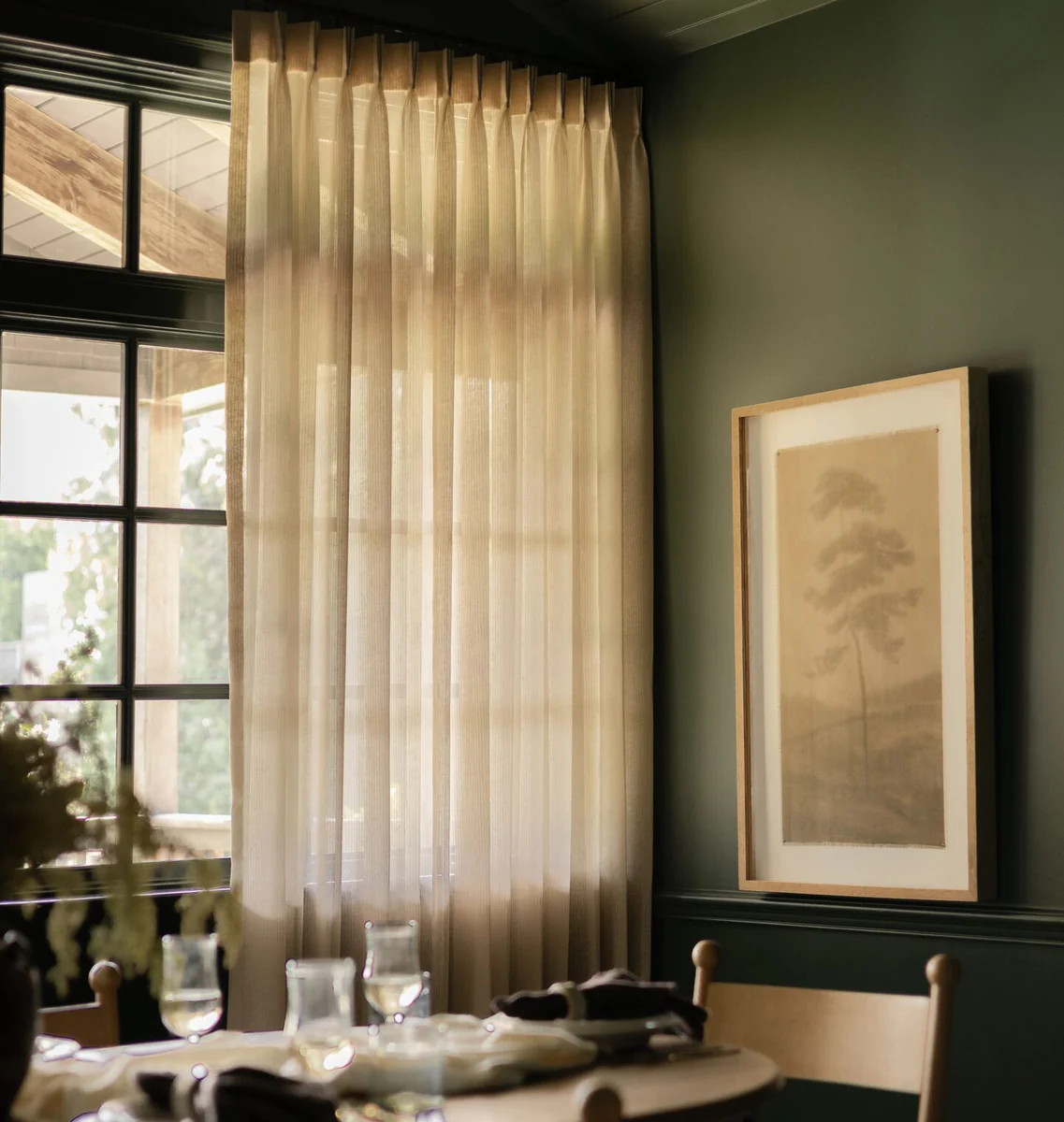 Triple Pinch Pleat Drapery | Amber Interiors