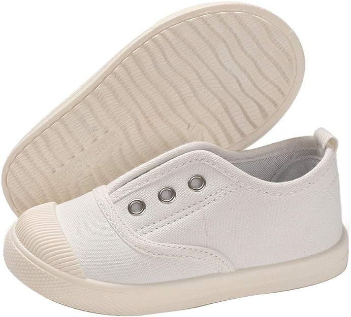 E-FAK Toddler Shoes Boys Girls Canvas Sneaker Slip-On Kids Shoes Light Weight Fashion Casual Runn... | Amazon (US)