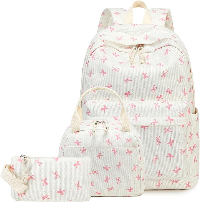 LEDAOU Backpack for Girls School Bag Kids Bookbag Teen Backpack Set Daypack with Lunch Bag and Pe... | Amazon (US)