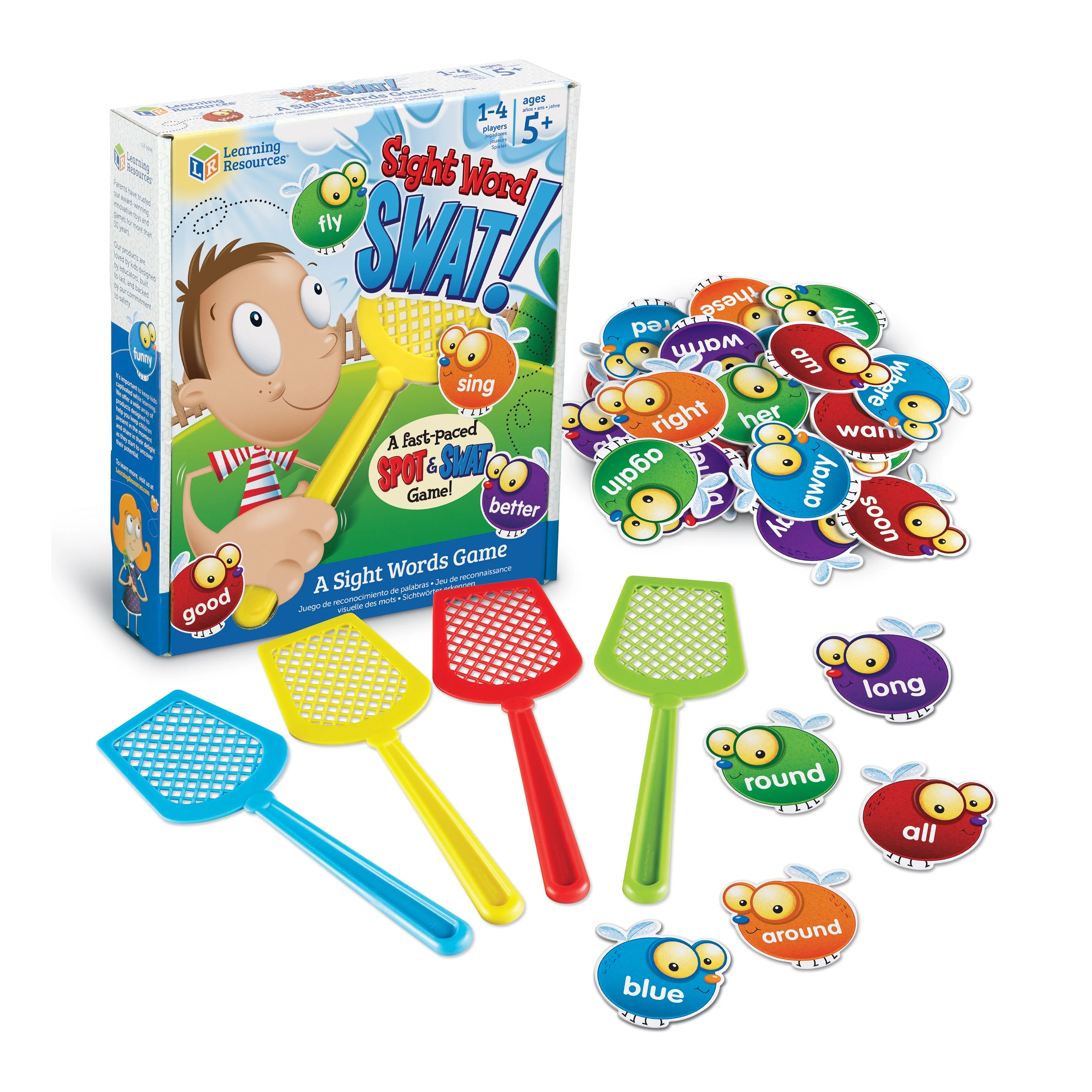 Learning Resources Sight Word Swat a Sight Words Game - 114 Pieces, Boys and Girls Ages 5+ Phonic... | Walmart (US)