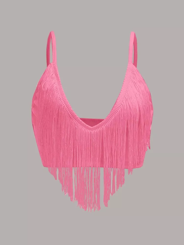 SHEIN ICON Solid Fringe Trim Cami … curated on LTK