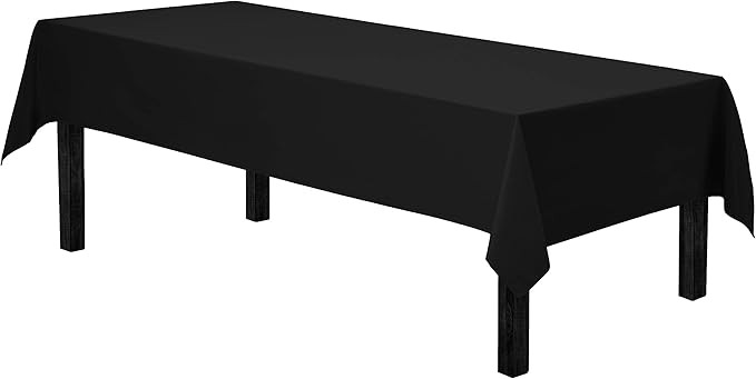 Gee Di Moda Rectangle Tablecloth - 60 x 126" Inch - Black Rectangular Table Cloth for 8 Foot Tabl... | Amazon (US)