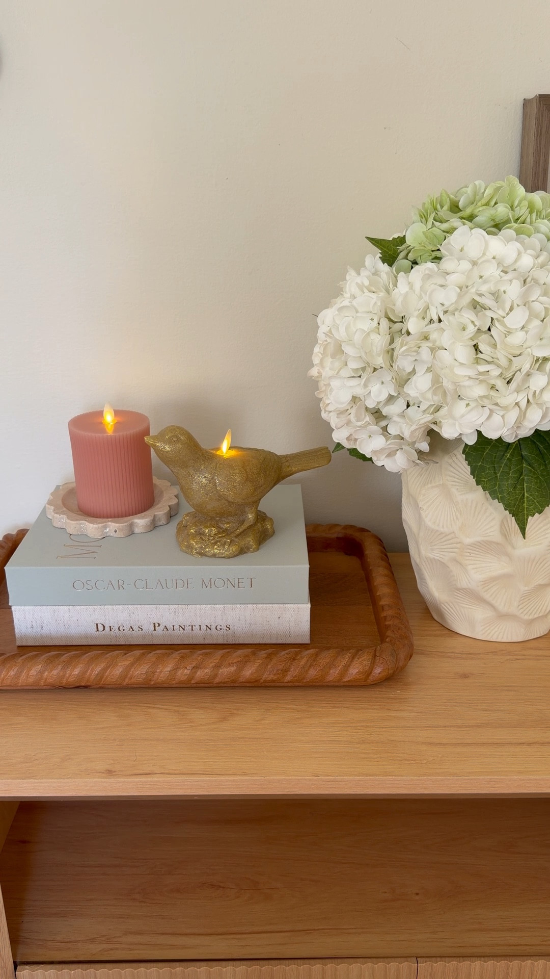 These spring @luminara candles are the perfect touch for my sideboard. They are real-wax flameless candles and are the most realistic and most beautiful candles I own! 

#LTKHome #LTKSeasonal