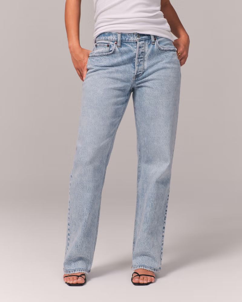 Women's Curve Love Low Rise 90s Baggy Jean | Women's Bottoms | Abercrombie.com | Abercrombie & Fitch (US)