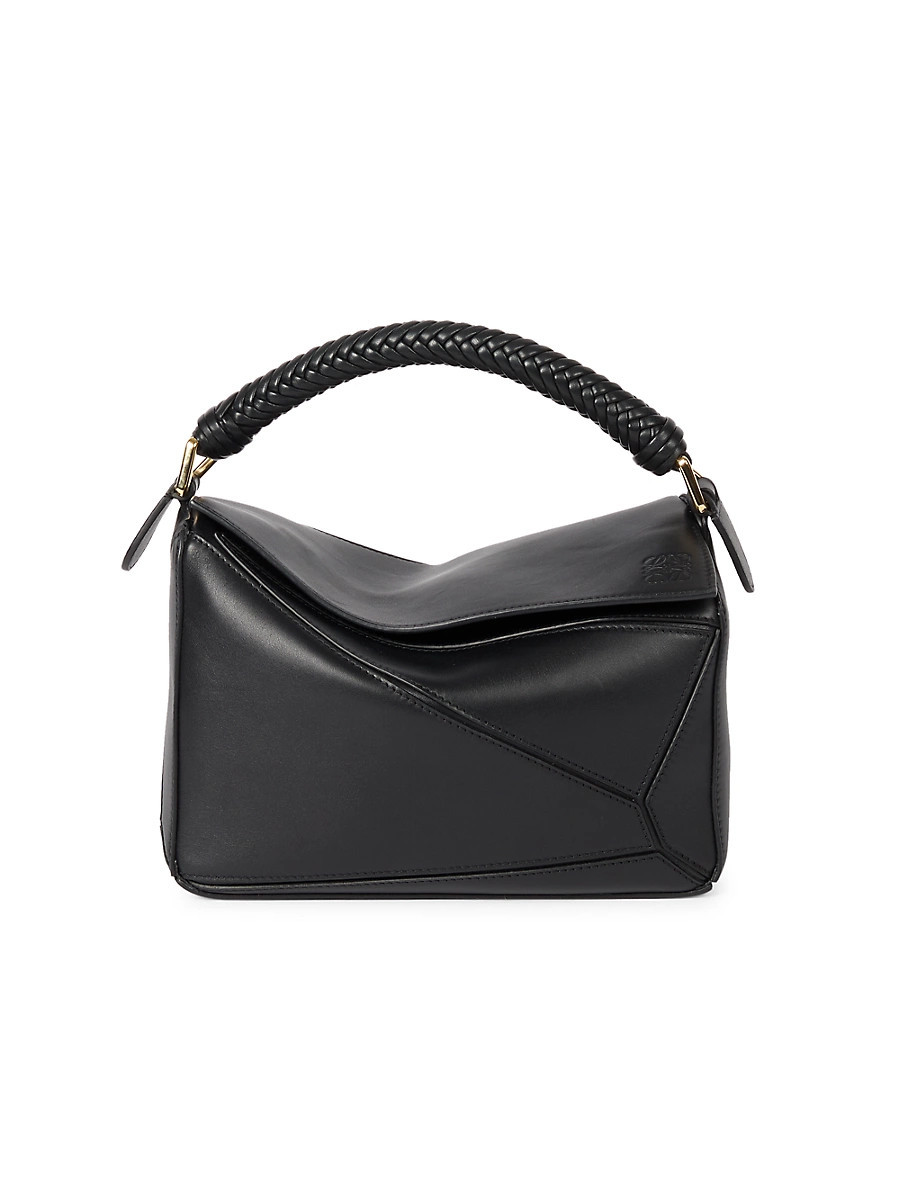 Women's Puzzle Small Leather Top-Handle Bag - Black | Saks Fifth Avenue