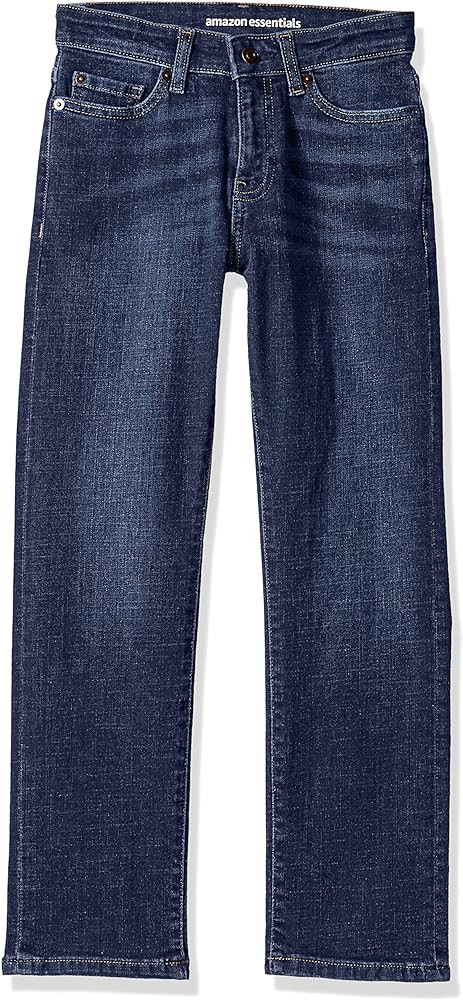 Amazon Essentials Boys' Regular Straight-Fit Jeans | Amazon (US)