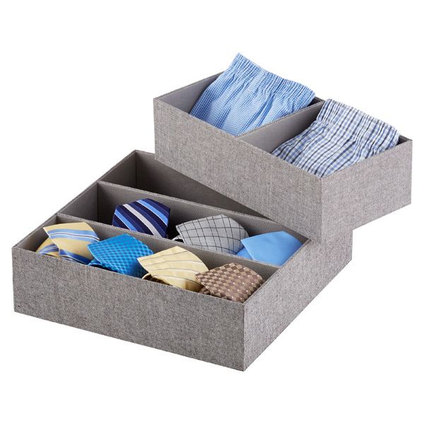 Grey Cambridge Drawer Organizers | The Container Store