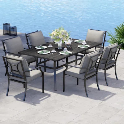 Pyatt Square 6 - Person 66.1" Long Dining Set with Cushions | Wayfair North America