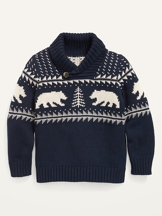 Fair Isle Shawl-Collar Sweater for Toddler Boys | Old Navy (US)