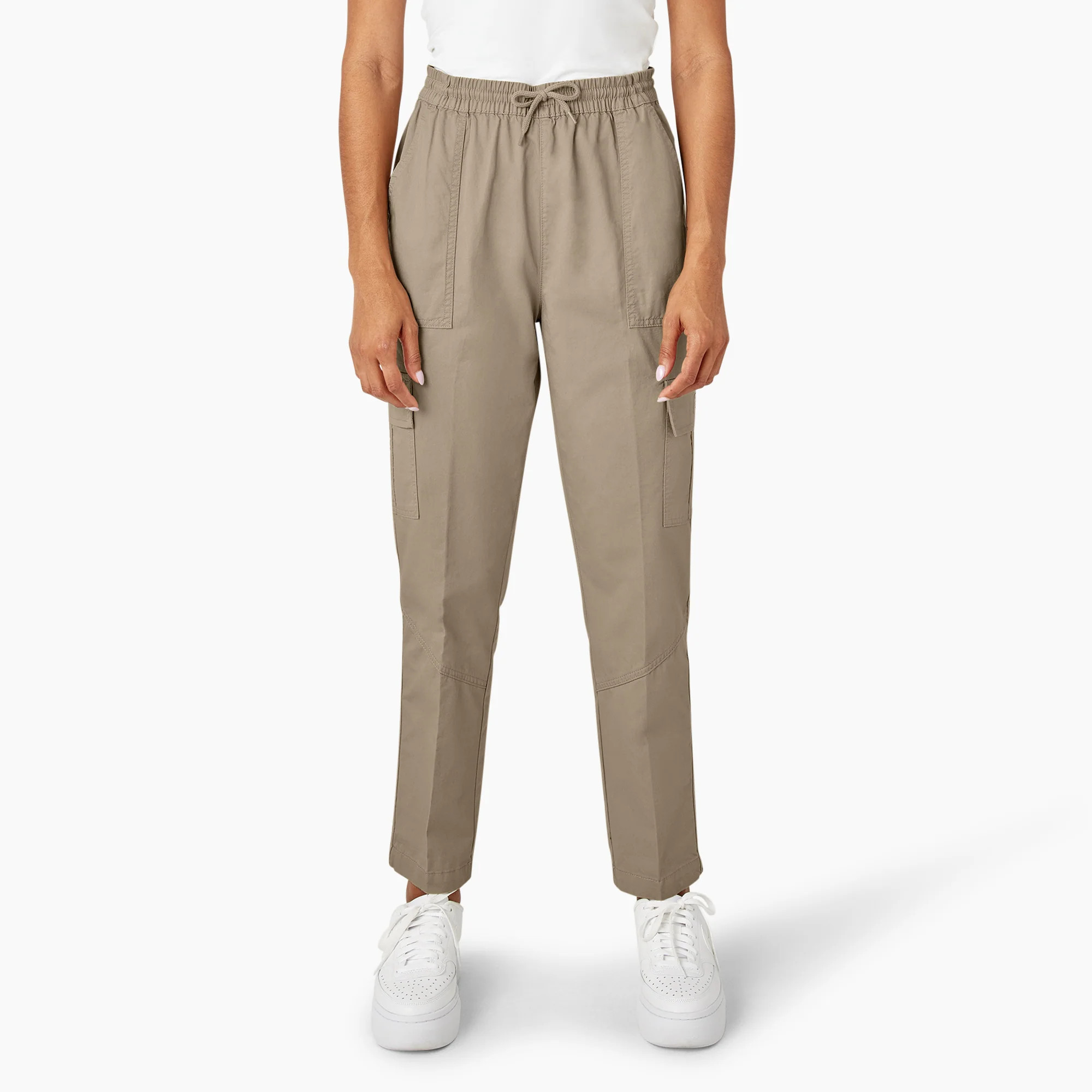 Dickies Women's Drawstring Cargo Pants in Desert Sand size XS | Dickies