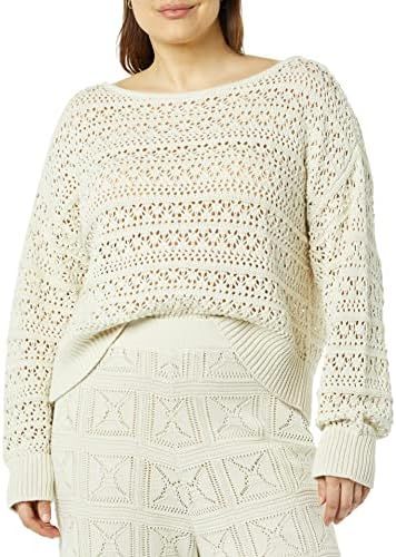 The Drop Women's Daba Crochet Long-Sleeve Slouchy Pullover | Amazon (US)