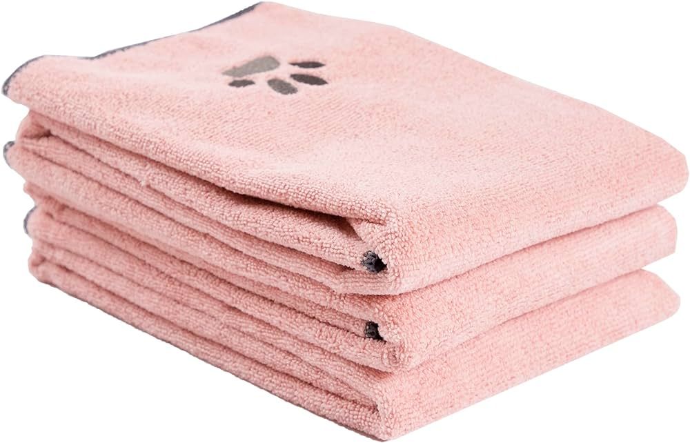 Ritz Premium Embroidered Microfiber Pet Towel (3-Pack), 18" x 28", Highly Absorbent, Fast-Drying,... | Amazon (US)