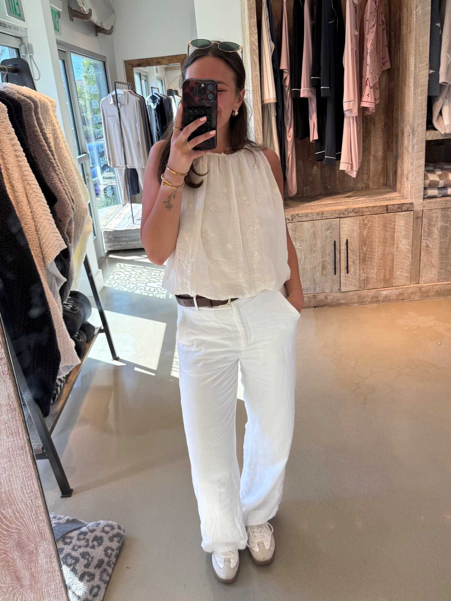 White linen summer outfit!! 
Got the shirt at a small boutique, but linked some similar options 

#LTKTravel #LTKootd #LTKgrwm