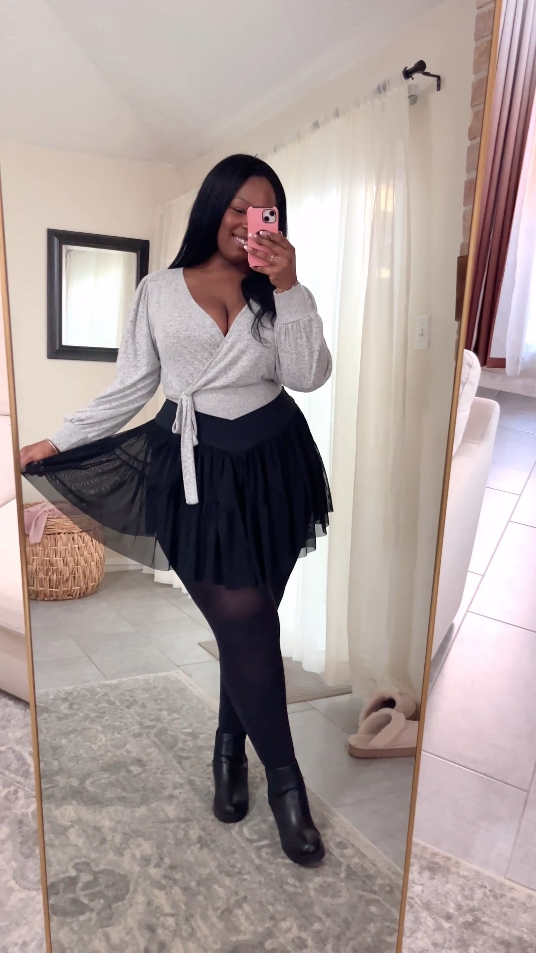Plus size winter outfit tennis skirt 

#LTKVideo #LTKmidsize #LTKplussize