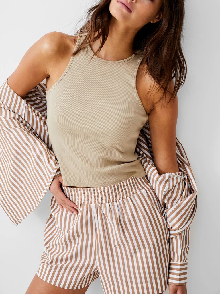 Stripe Shirting Shorts | French Connection (US)