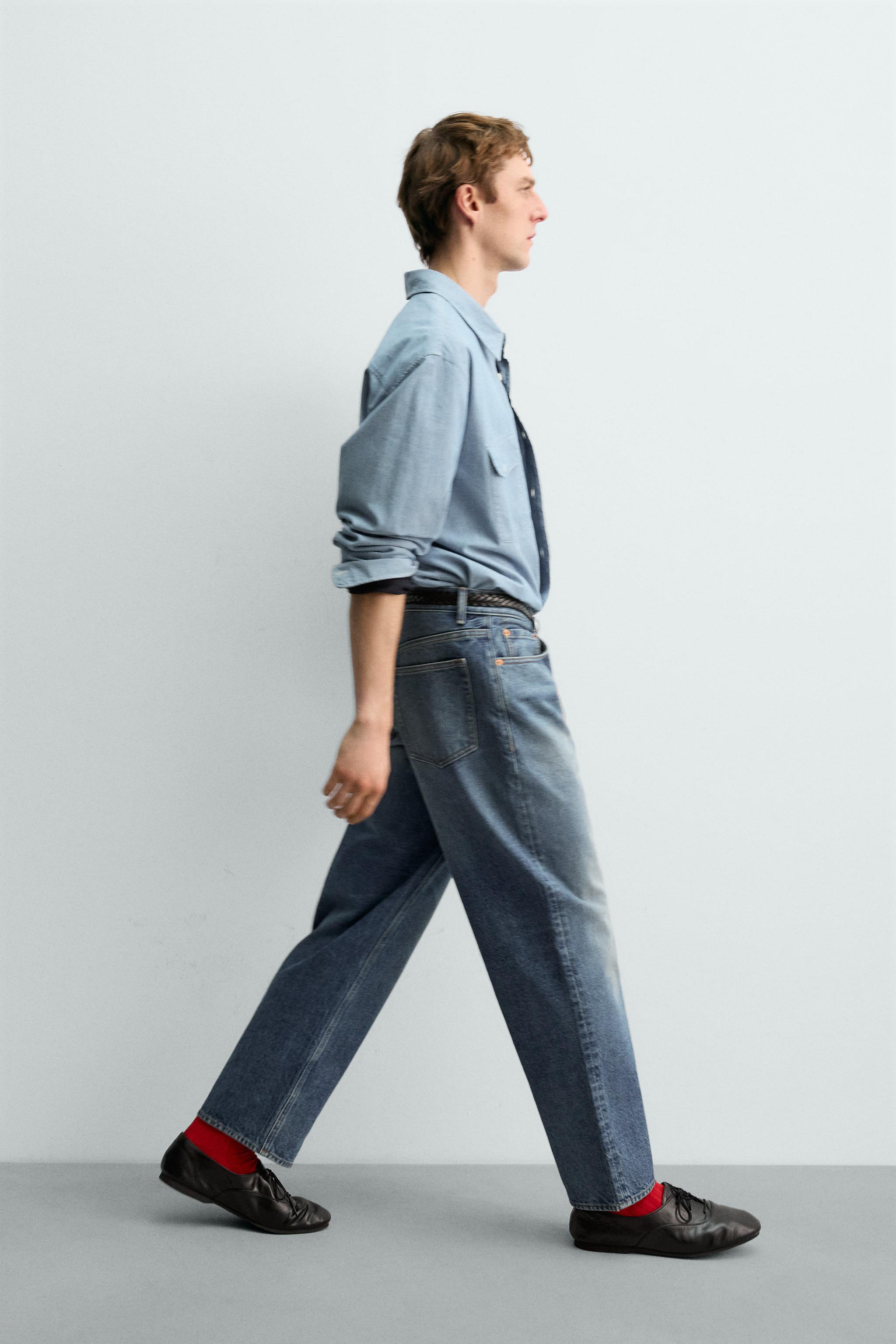 RELAXED STRAIGHT FIT JEANS AARON LEVINE X ZARA | Zara US
