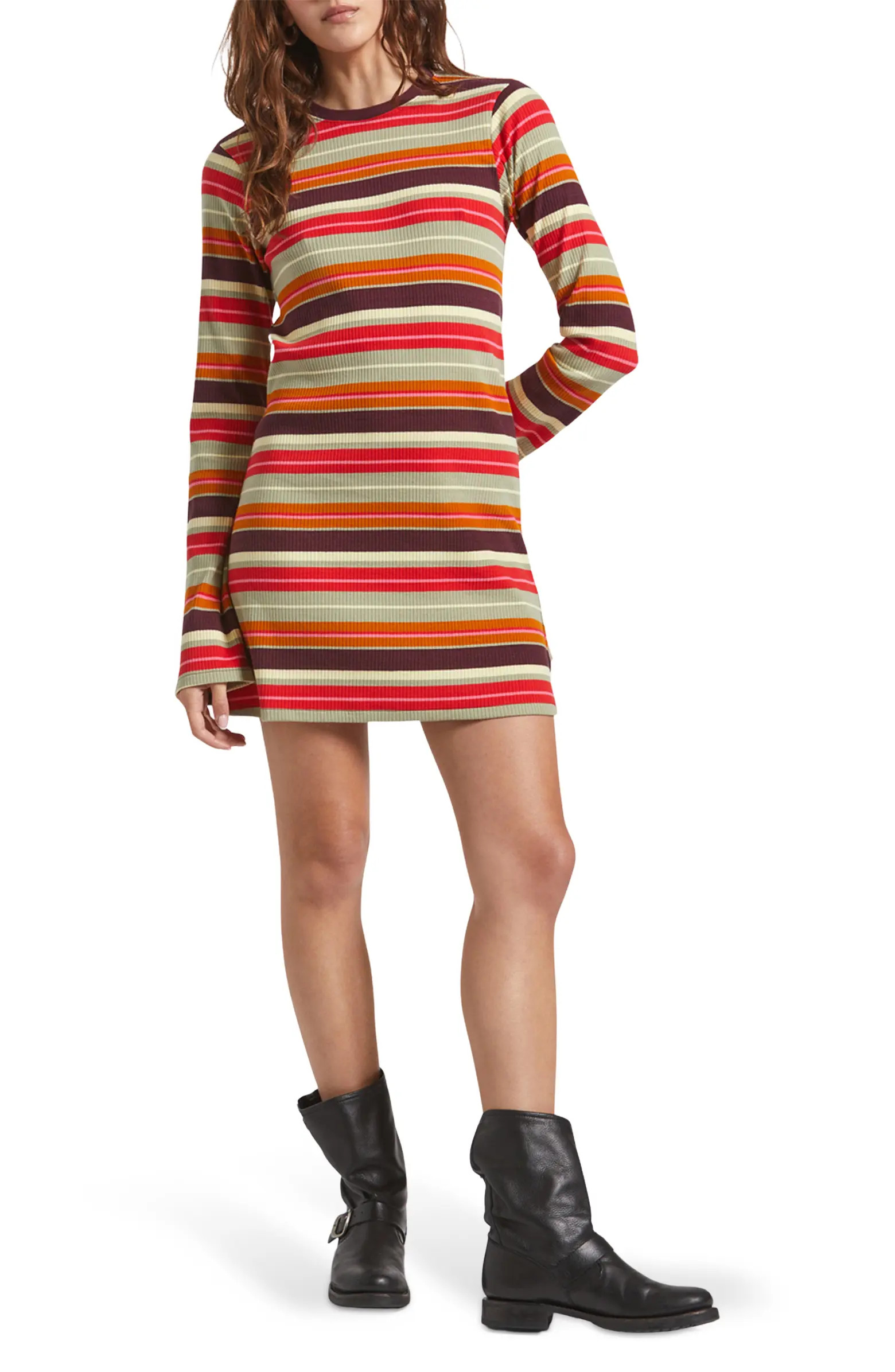 Dolly Long Sleeve Stretch Cotton Knit Dress | Nordstrom