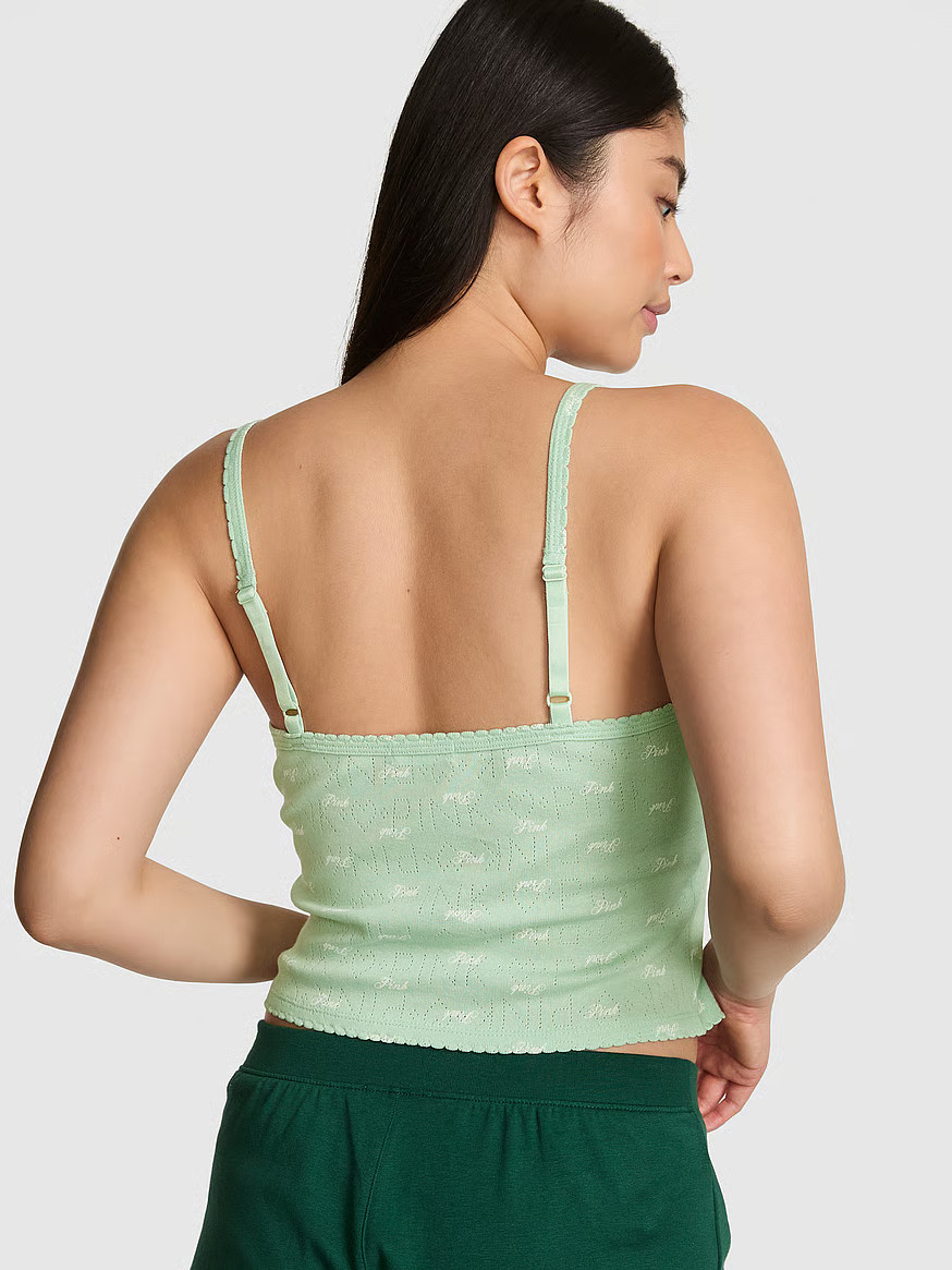 Buy Pointelle Henley Cami, Print - Order Pajama Tops online - Victoria's Secret US | Victoria's Secret (US / CA )