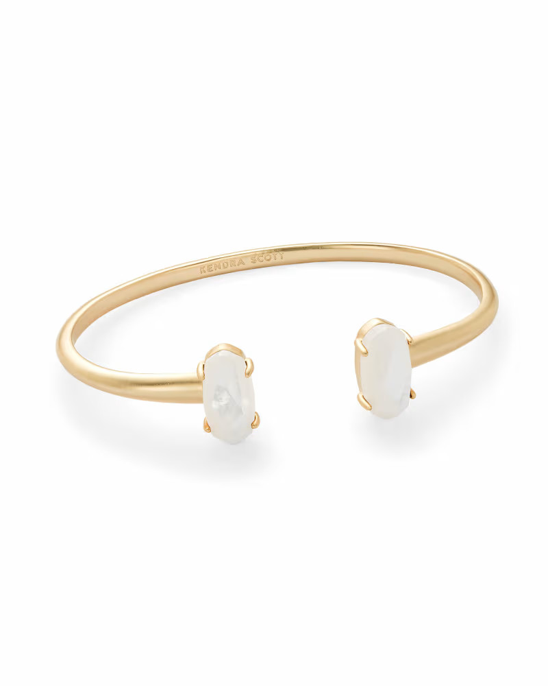 Edie Gold Cuff Bracelet in Ivory Pearl | Kendra Scott