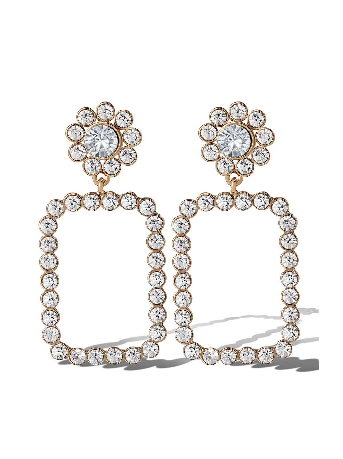 Daisy Drop Crystal Statement Earrings | Jessica Simpson E Commerce