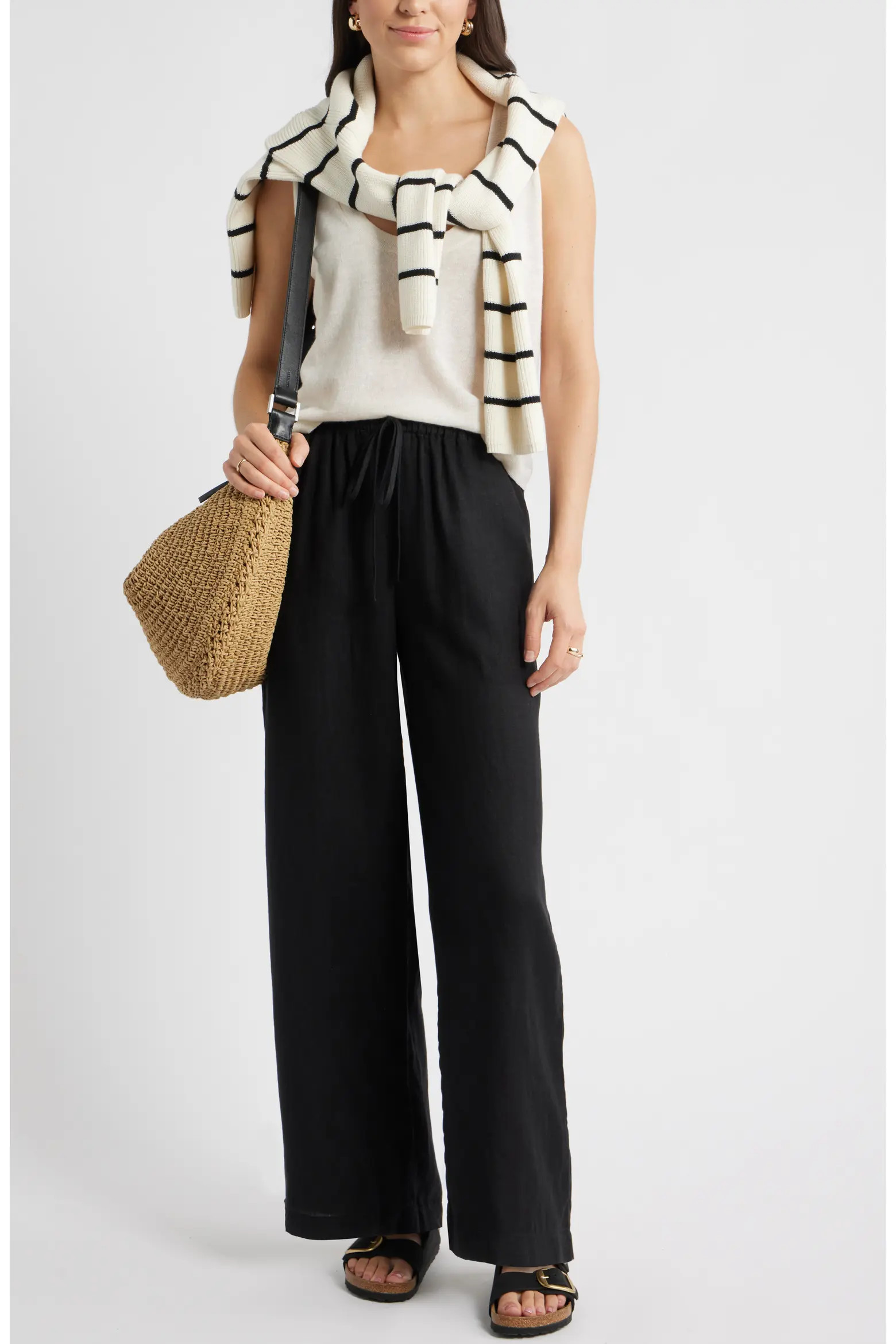 Easy Wide Leg Linen Pants (Women) | Nordstrom | Nordstrom