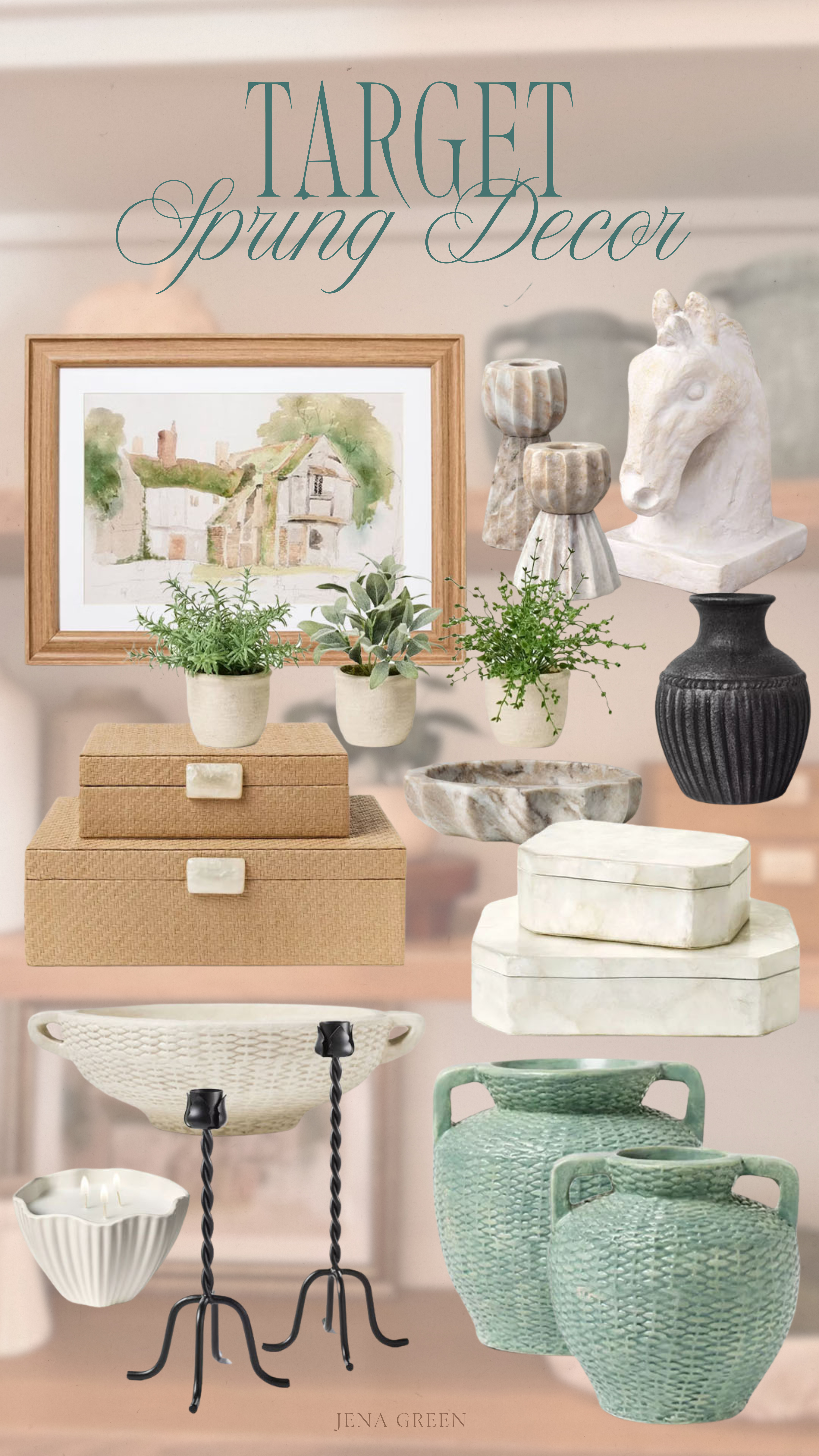 Target Spring Decor | Target Spring Home Decor | Bookshelf Decor 

 #LTKSeasonal #LTKHome #LTKFindsUnder100