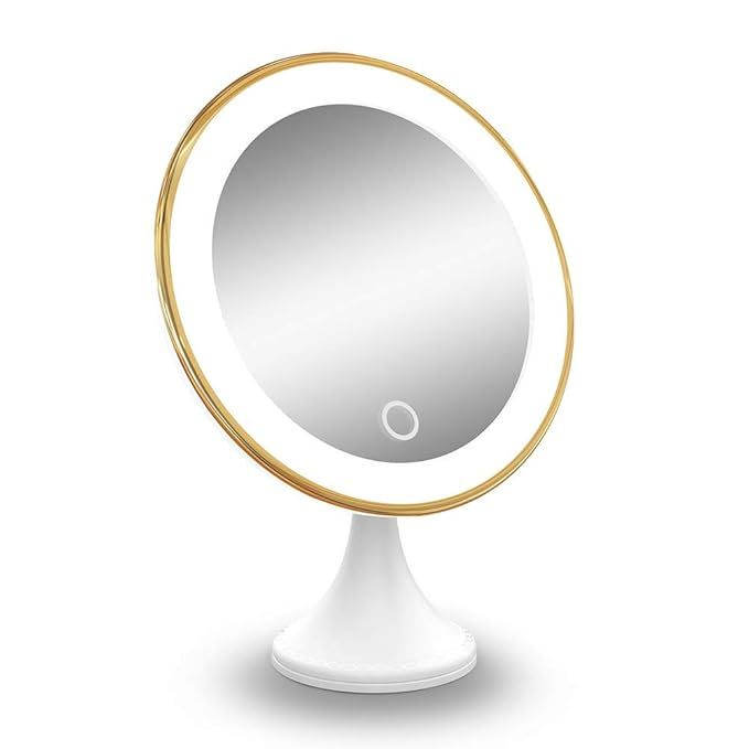 BEQOOL 10X Magnifying Lighted Makeup Mirror with Lights, 360°Rotation Vanity Mirror Portable Han... | Amazon (US)