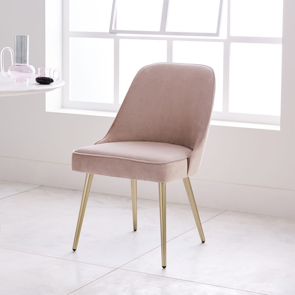 Mid-Century Velvet Dining Chair | West Elm (US)