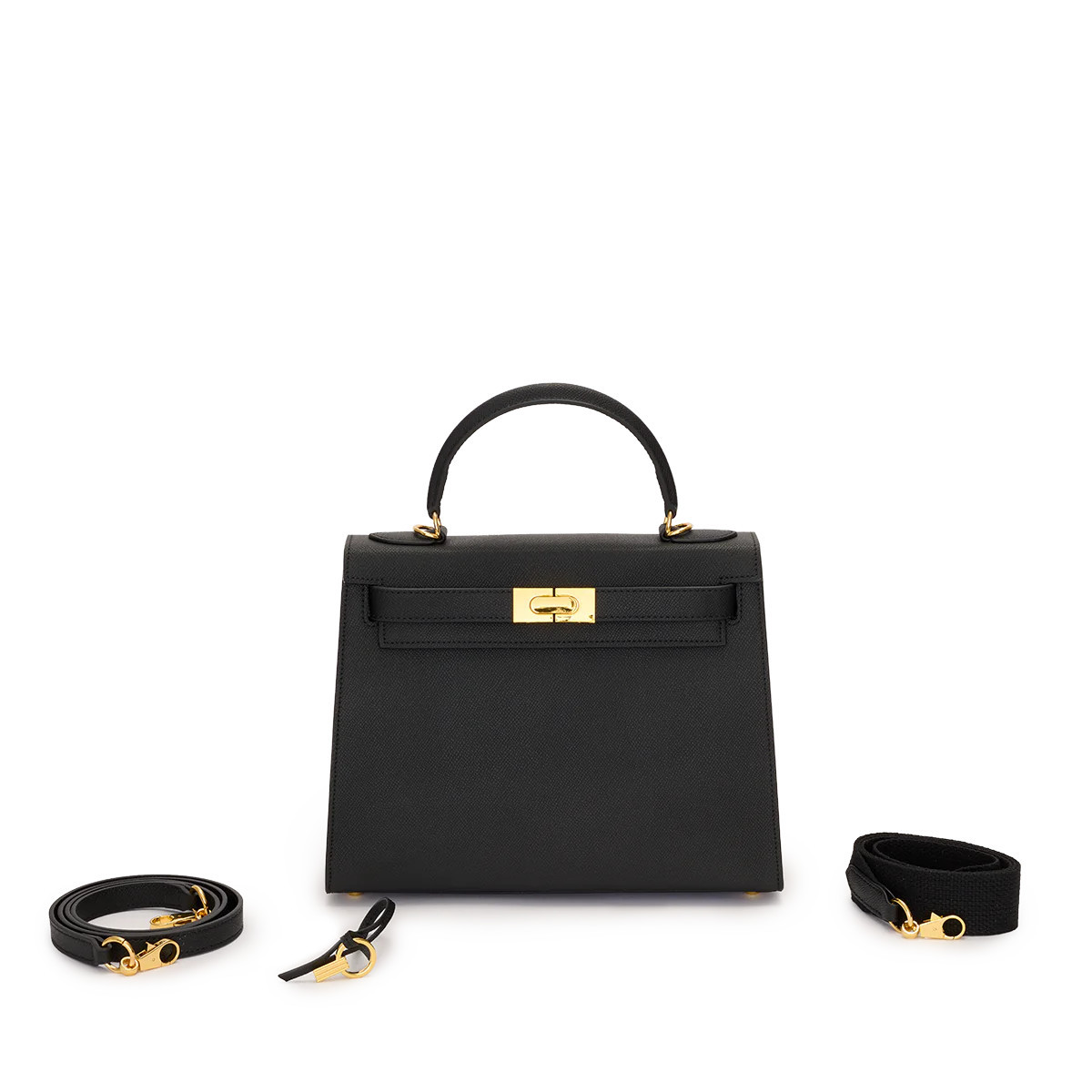 Supersize Evie Leather Bag Black | Lily and Bean