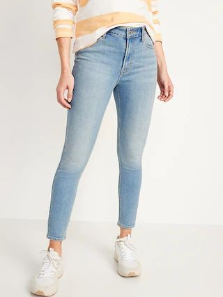 High-Waisted Light-Wash Super Skinny Ankle Jeans for Women | Old Navy (US)