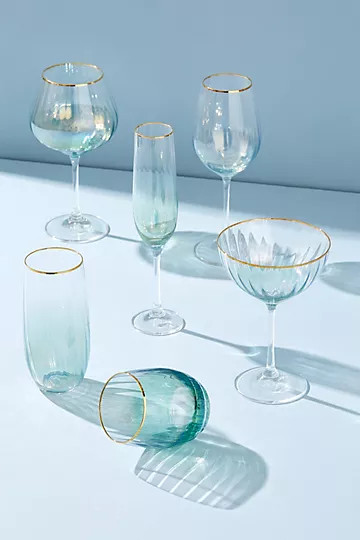Waterfall Stemless Wine Glasses, Set of 4 | Anthropologie (US)