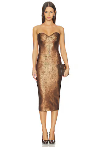 retrofete Charlize Dress in Coated Espresso from Revolve.com | Revolve Clothing (Global)