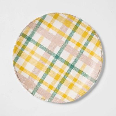 11" Melamine Plaid Dinner Plate - Threshold™ | Target