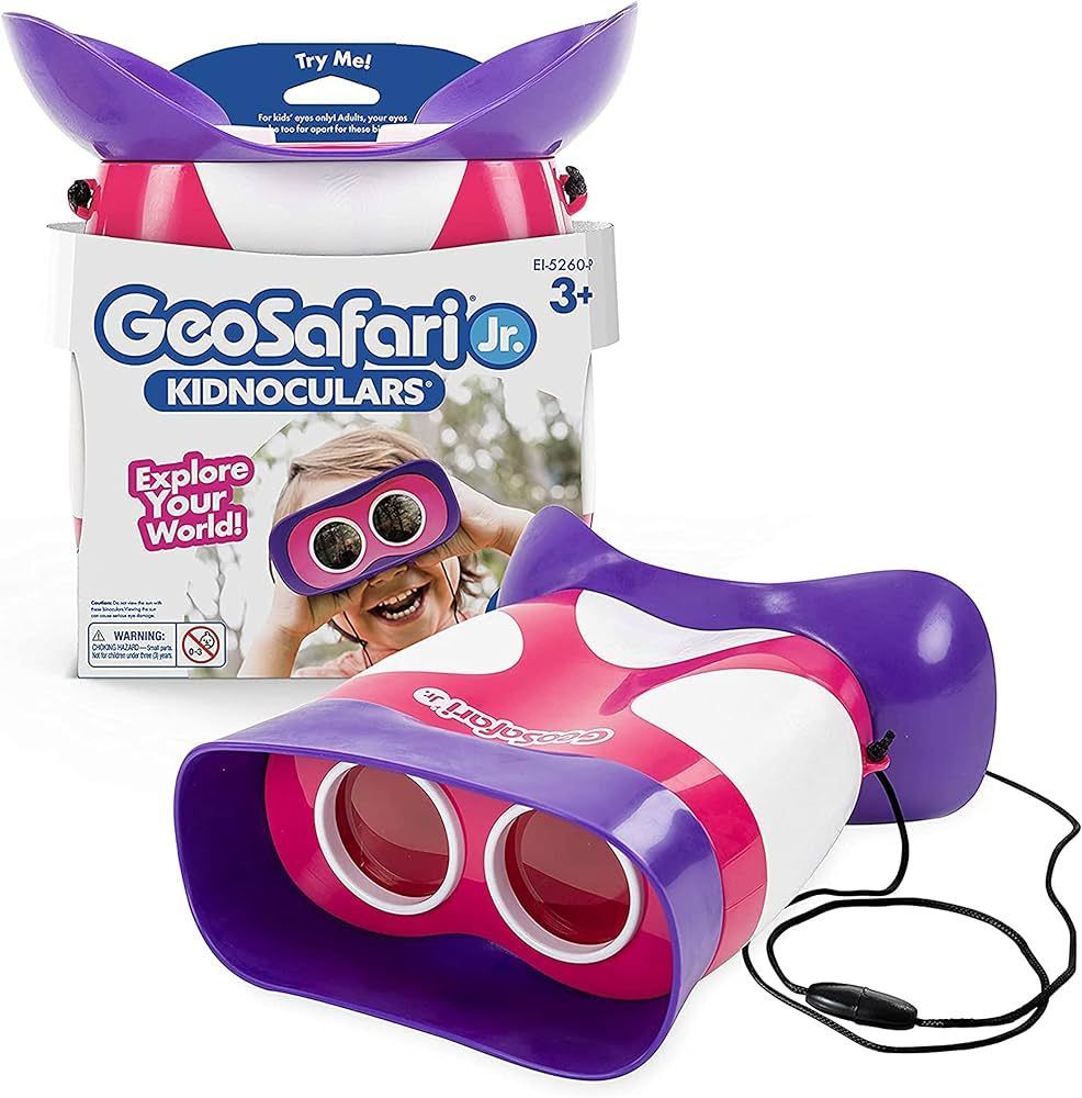 Educational Insights GeoSafari Jr. Kidnoculars Pink Binoculars For Toddlers & Kids, Gift for Todd... | Amazon (US)