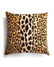 Made In Usa 22x22 Jamil Leopard Printed Velvet Feather Filled Pillow | New Arrivals | TJ Maxx | TJ Maxx