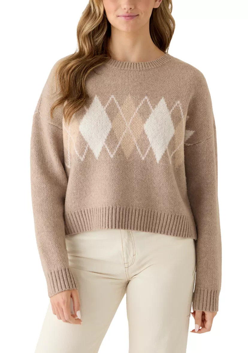 Women's Long Sleeve Crew Neck Argyle Sweater | Belk