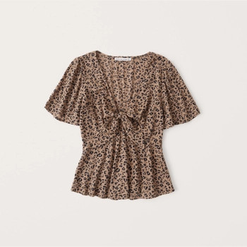 Tie-Front Blouse | Abercrombie & Fitch (US)
