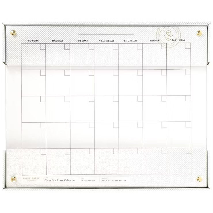 20"x16" Glass Dry Erase Calendar - Sugar Paper Essentials | Target