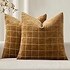 MIULEE Decorative Chenille Check Lumbar Throw Pillow Covers Vintage Plaid Couch Pillows 12x20 Inc... | Amazon (US)