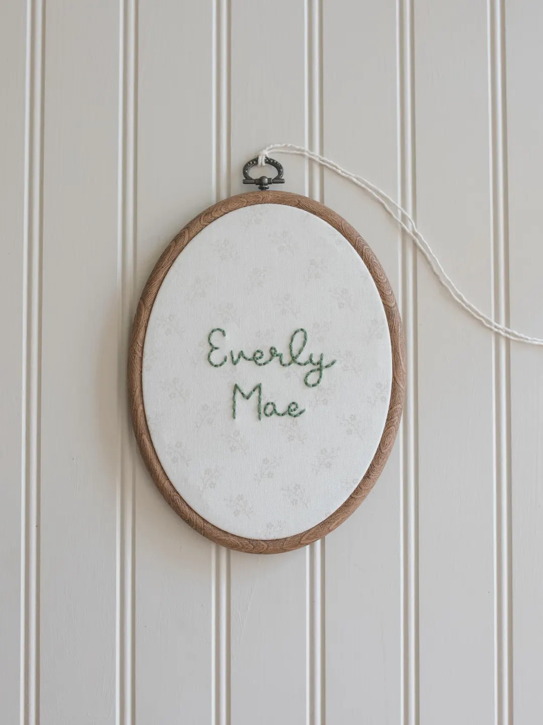 Hand Embroidered Patterned Fabric Custom Name Hoop | Personalized Baby Gift | Nursery Decor 5 X 7... | Etsy (US)