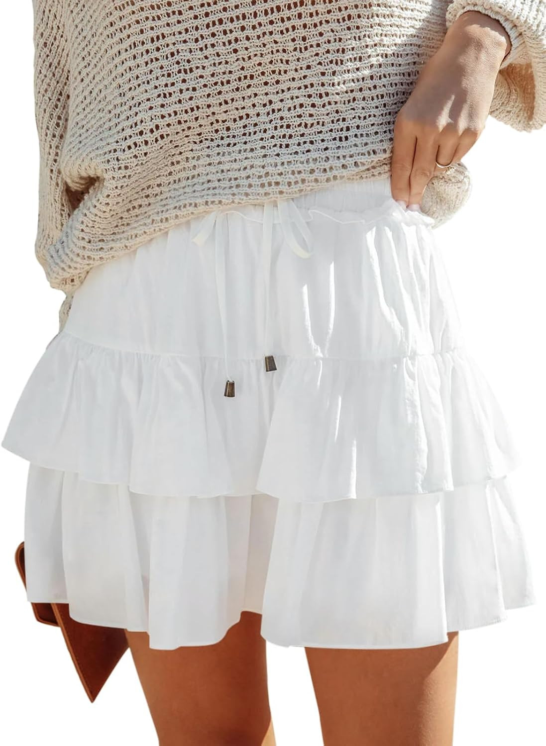 Flowy Shorts for Women Boho Ruffled Tiered Skorts Casual High Waist Mini Skirts Tennis Golf Comfy Shorts 2026 | Amazon (US)