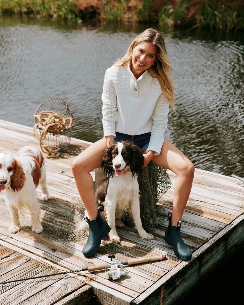 Kelsea Quilted Heather Pullover | Southern Tide