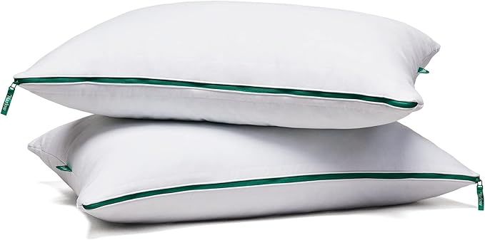 Marlow Bed Pillows - Cooling Infused Memory Foam Pillows with Adjustable Firmness Zipper (Set of ... | Amazon (US)