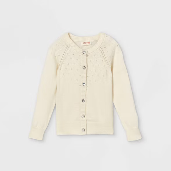 Toddler Girls' Knit Pointelle Cardigan - Cat & Jack™ | Target