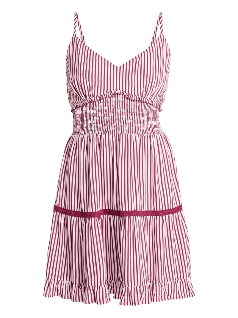 No Boundaries Ruffle Smocked Mini Dress, Women's XXS-XXL | Walmart (US)