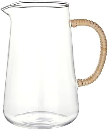 Santa Barbara Design Studio Glass Pitcher with Rattan-Wrapped Handle, 37-Ounce, Tall | Amazon (US)