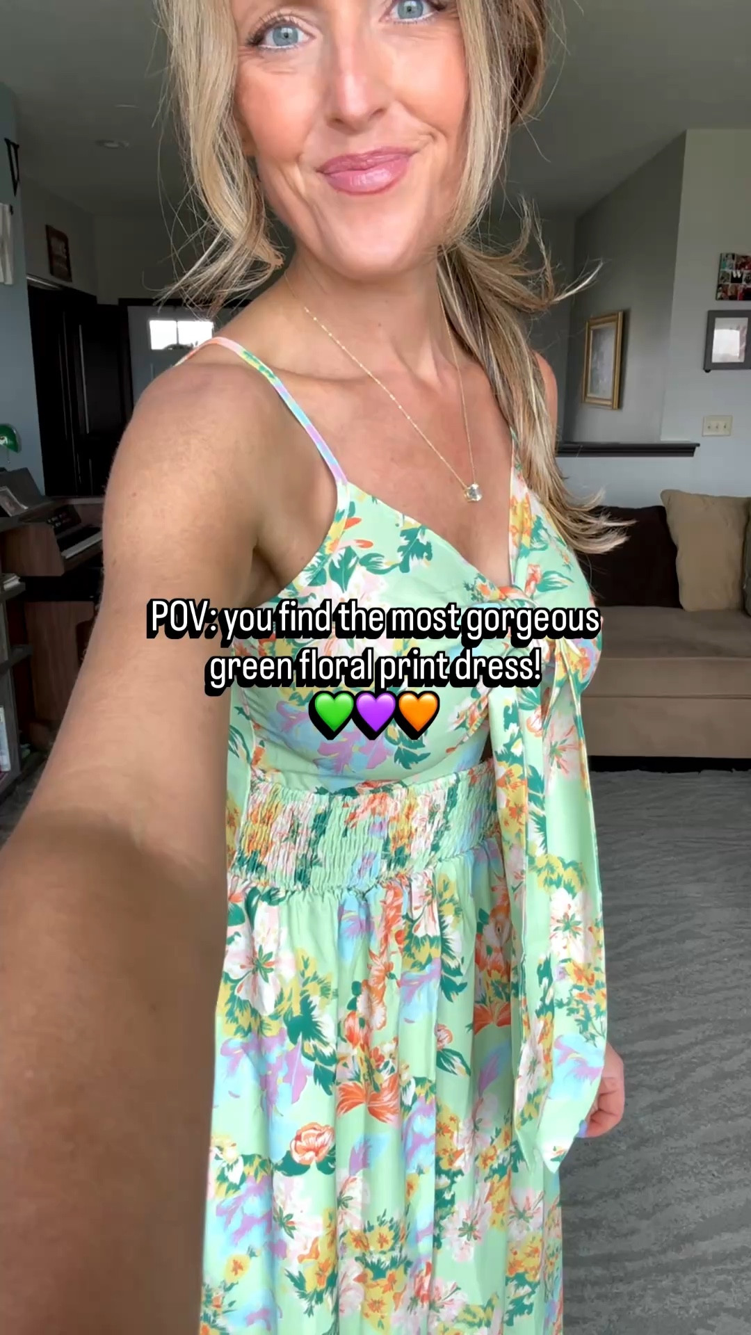 This green floral print maxi dress is absolutely gorgeous! 💚 Loving all the details including the adjustable straps! Wearing a small.

As an Amazon Influencer I earn commission on qualifying purchases.

Green dress, floral print maxi dress, spring dresses, summer styles, spring fashion, mom style, spring style 2026, date night dress, wedding guest dress idea, Mother’s Day dress inspo 

#LTKMothersDay #LTKootd #LTKMidsize