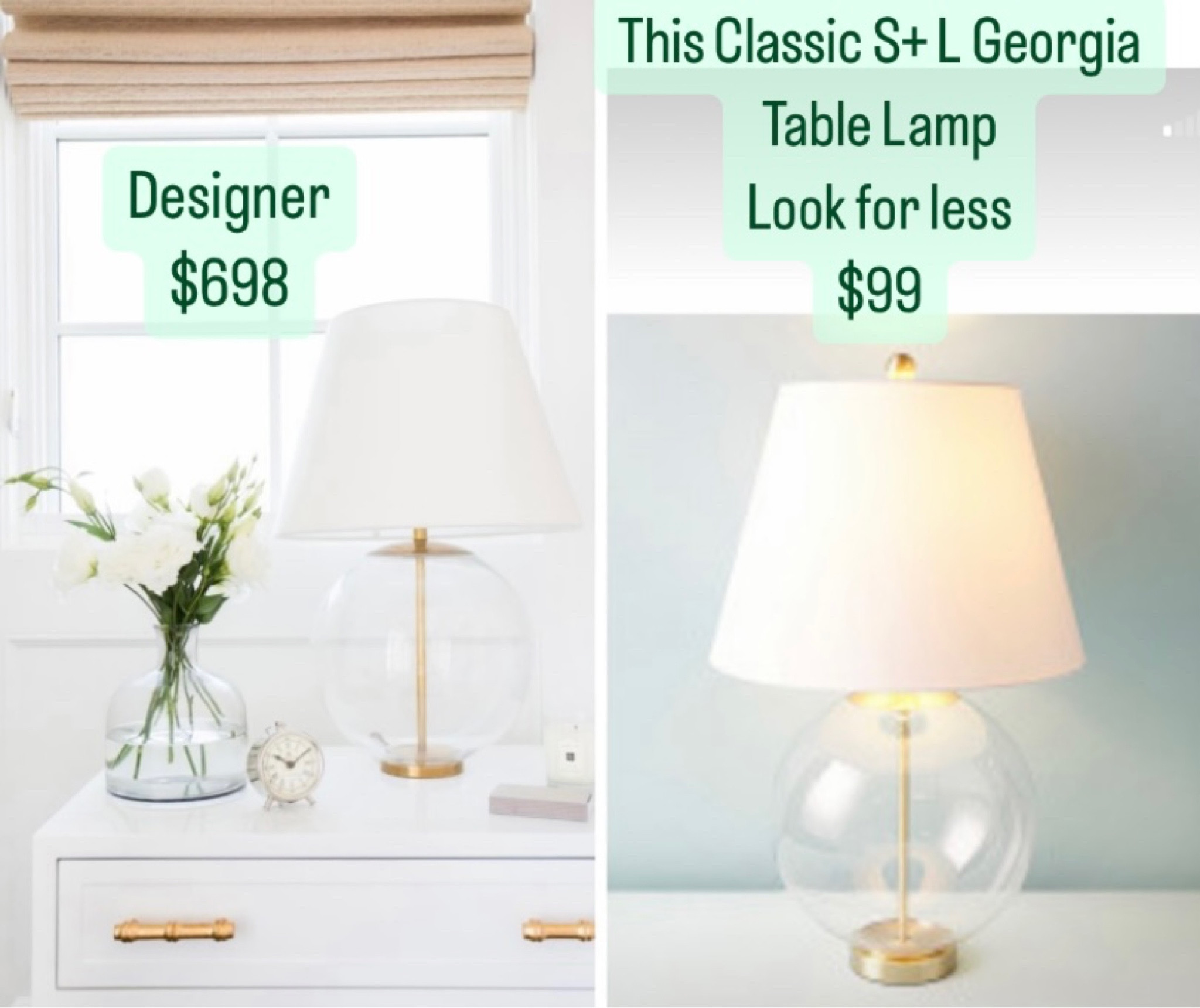 Look for less Serena and lily Georgia lamp $698 . Look for less only $99 at homegoods 
Classic lamp
HomeDecor


#LTKFind #LTKsalealert #LTKfamily