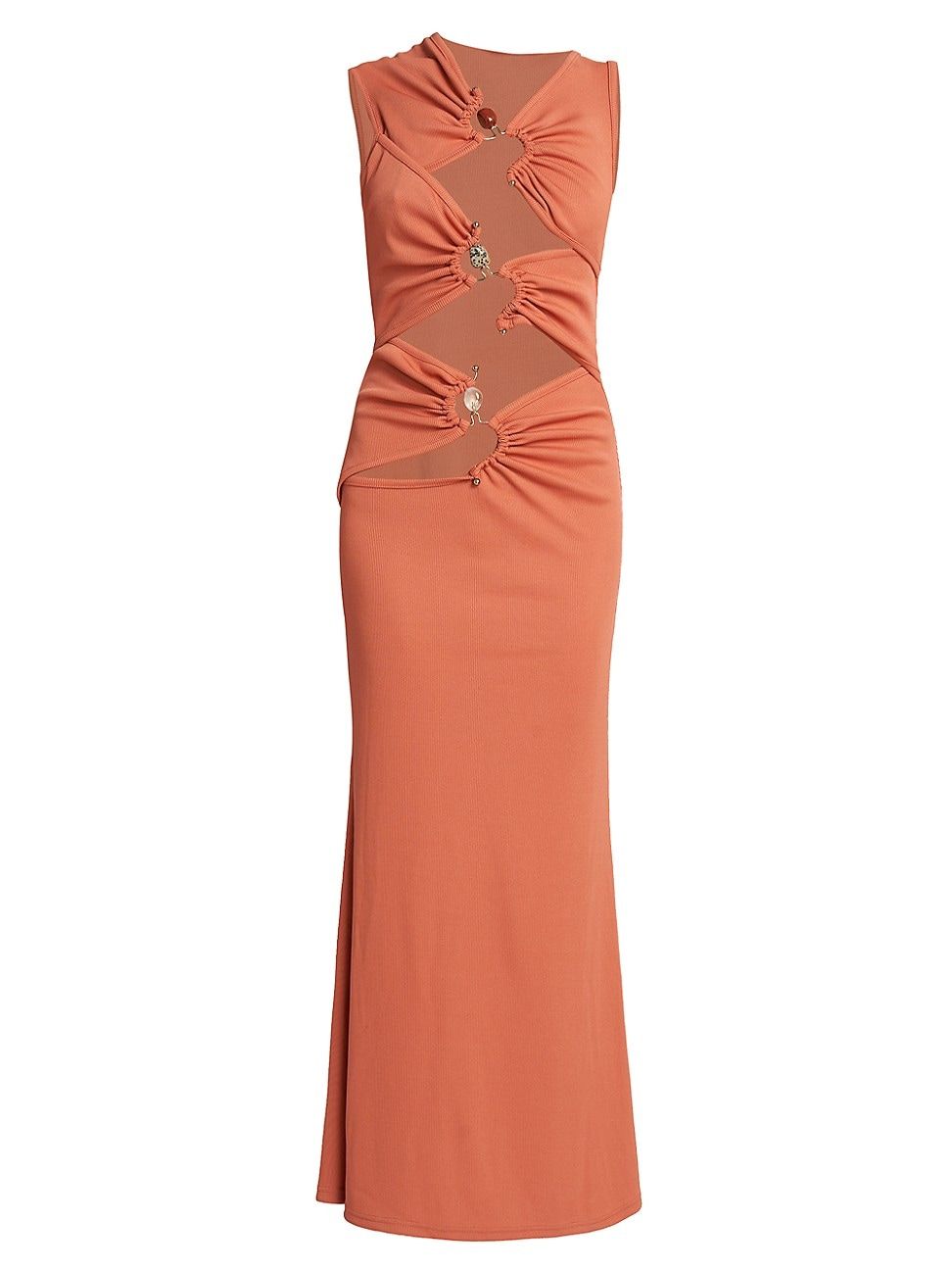 Women's Crystal Stone Cut-Out Gown - Carnelian - Size 8 - Carnelian - Size 8 | Saks Fifth Avenue