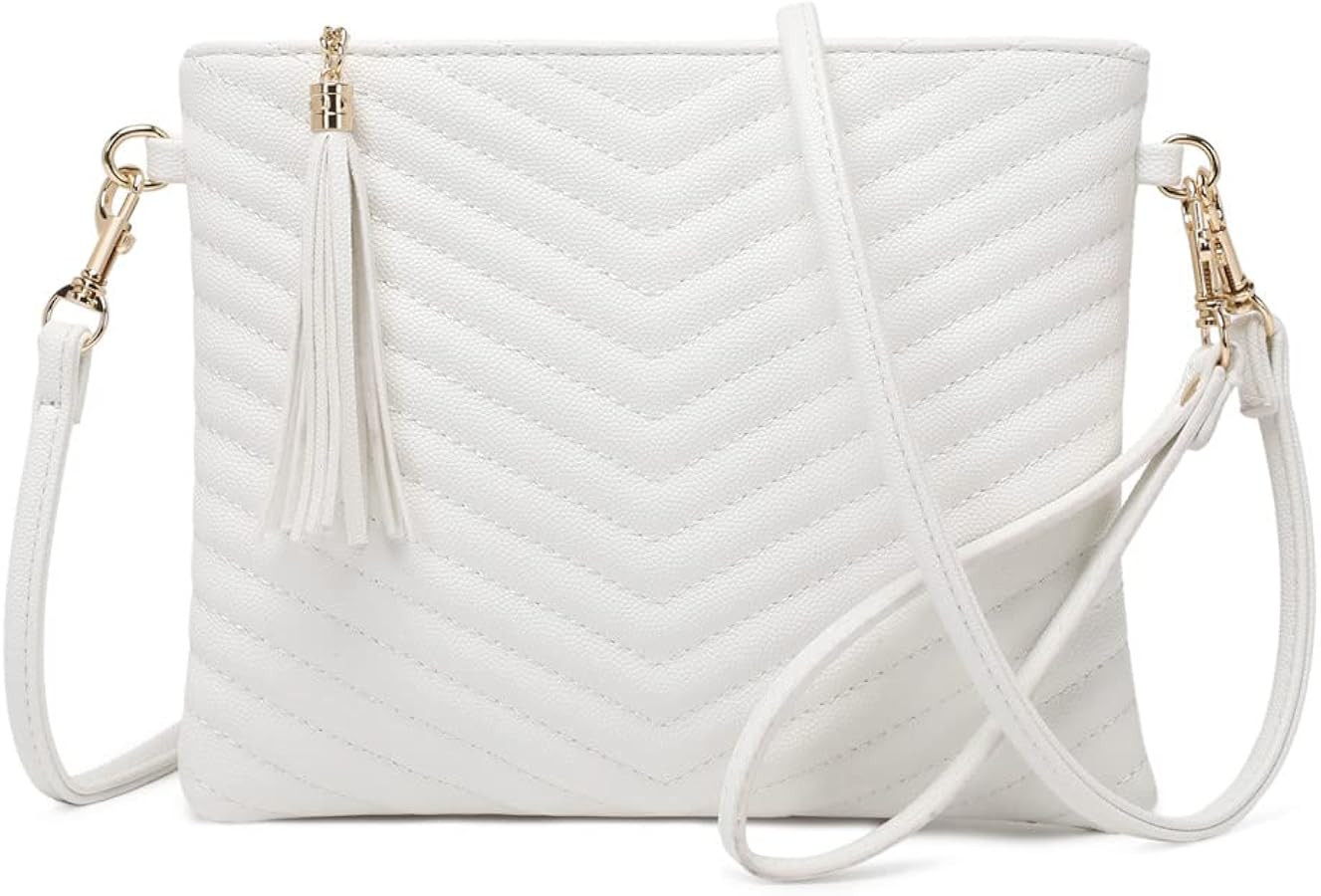 CYHTWSDJ Trendy Vegan Leather Shoulder Purses, Clutch Wallet with Wristlet Strap,Small tassel Cro... | Amazon (US)